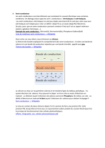 Semi-conducteurs et Cellules Photovoltaïques : Cours