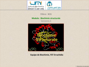 Biochimie Structurale : Cours Complet
