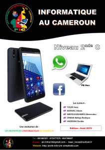 Informatique au Cameroun - 2nde C