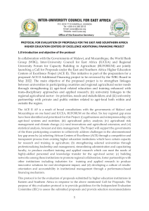 ACE II Proposal Evaluation Protocol: East & Southern Africa