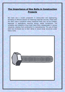 Box Bolts in Construction: Importance, Applications, and Benefits