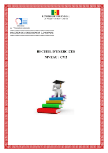 Exercices de Langue et Communication CM2 - Éducation Sénégal