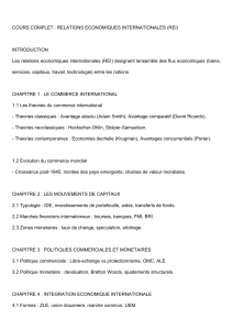 Relations Économiques Internationales : Cours Complet