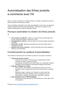 Automatisation Fiches Produits E-commerce avec IA et n8n