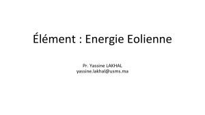 Énergie Éolienne : Généralités et Développement au Maroc