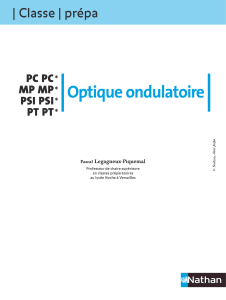 Optique Ondulatoire : Cours et Exercices pour Prépa Scientifique