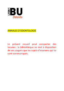 Annales d'examens CSCT Odontologie Lyon 1 2022-2023