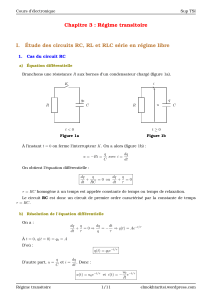 Cours Électronique : Régime Transitoire RC, RL, RLC