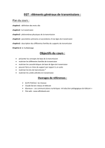 EGT : Support de cours sur les éléments généraux de transmission