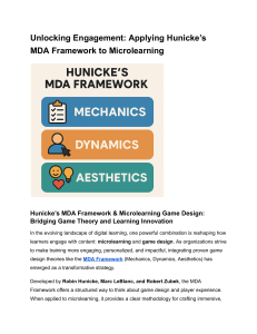 MDA Framework: Gamifying Microlearning for Engagement