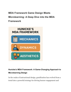 MDA FrameworkGame Design Meets Microlearning  A Deep Dive into the MDA Framework