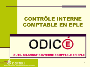 Contrôle Interne Comptable en EPLE : ODICE