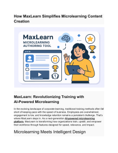 How MaxLearn Simplifies Microlearning Content Creation