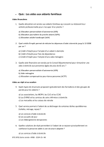 Quiz : Aides aux aidants familiaux en France