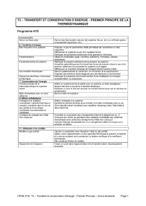 T2 Transfert et conservation denergie Premier Principe cours etudiants