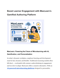 MaxLearn: Gamified Microlearning for Employee Training
