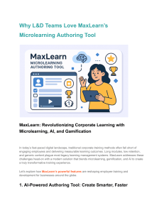MaxLearn: Microlearning Authoring Tool for L&D Teams