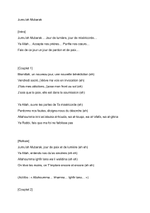 Jumu'ah Mubarak : Chanson de prière et de paix