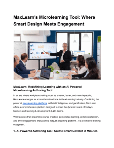 MaxLearn: AI-Powered Microlearning Authoring Tool