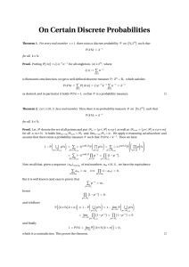 Discrete Probabilities on Natural Numbers: Existence Theorems