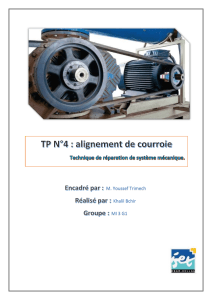 Alignement de courroie : Rapport de laboratoire I.S.E.T
