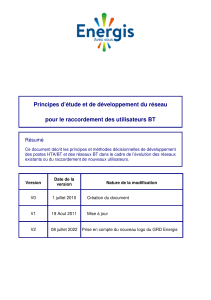 Réseaux BT : Principes d'étude et de développement