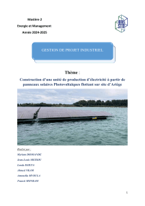Projet Centrale Solaire Flottante en Ari&egrave;ge