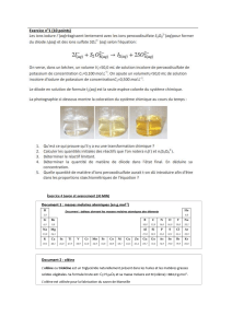 Exercices de Chimie : Oxydoréduction et Saponification