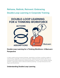 Double-Loop Learning in Corporate Training | MaxLearn