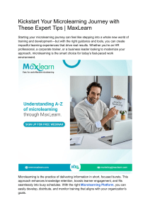 Microlearning: Expert Tips to Kickstart Your Journey