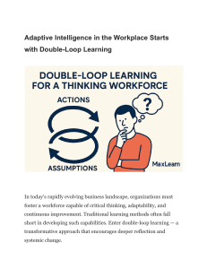 Double-Loop Learning: Adaptive Intelligence in Workplace