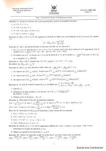 Exercices: Formules de Taylor et D&eacute;veloppement Limit&eacute;