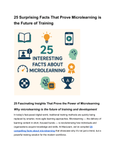 Microlearning: 25 Facts on the Future of Training