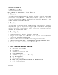 IoT Air Pollution Monitoring System Project Proposal