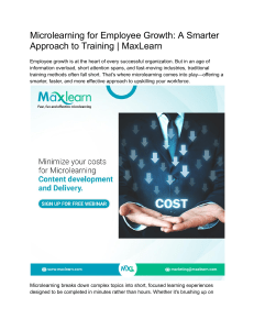 Microlearning for Employee Growth: A Smarter Training Approach
