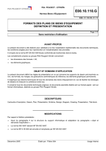 Normes PSA : Formats des plans de biens d'équipement