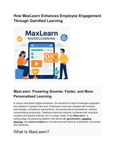 MaxLearn: Gamified Microlearning for Employee Engagement