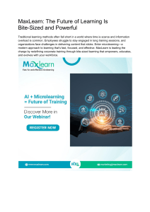 MaxLearn  The Future of Learning Is Bite-Sized and Powerful