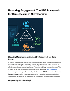 DDE Framework: Game Design in Microlearning