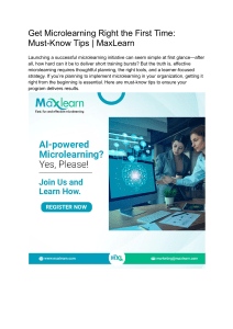 Microlearning: Tips for Successful Implementation