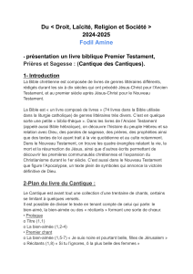 Cantique des Cantiques: Prières et Sagesse