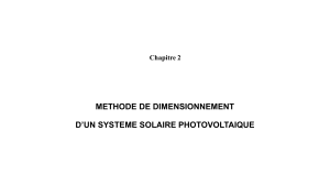 Dimensionnement Syst&egrave;me Solaire Photovolta&iuml;que : M&eacute;thode