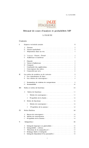 Résumé Analyse et Probabilités MP - Espaces Vectoriels, Séries