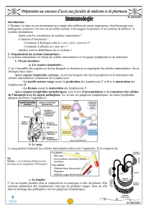 Cours d'immunologie : Système immunitaire & Réactions
