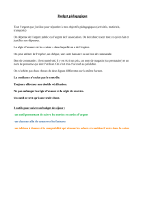 Protocole de gestion budgétaire pour séjours éducatifs