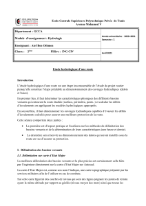 Hydrologie routière : étude des bassins versants et dimensionnement