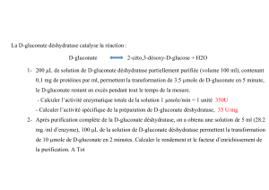 D-gluconate déshydratase : Exercices de biochimie