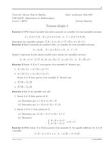 Exercices de Maths L1 : Ensembles, Relations, Logique