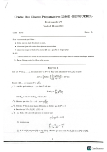 Devoir Surveillé de Mathématiques MPSI - Polynômes