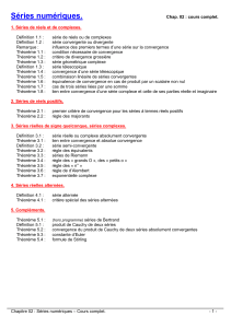 Séries numériques : Cours complet